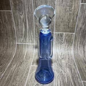 12.5" Cobalt Blue, HAND BLOWN GLASS ANGEL Blue